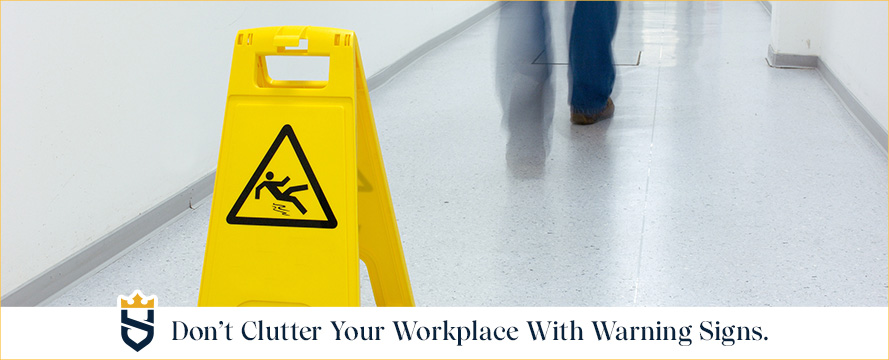 Our Slip Armor solution can be applied to mineral-based surfaces without harming their finish With Sir Grout, you won't need to clutter your workplace with warning signs